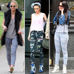 Sarah Harding, Cher Lloyd and Tulisa in Printed Denim Trend Sarah Harding, Cher Lloyd and Tulisa in Printed Denim Trend