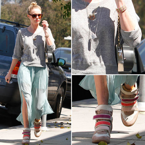 Kate Bosworth Wears Maxi Skirt and Isabel Marant Trainers on the Street: Steal Her Style via Shopstyle Australia
