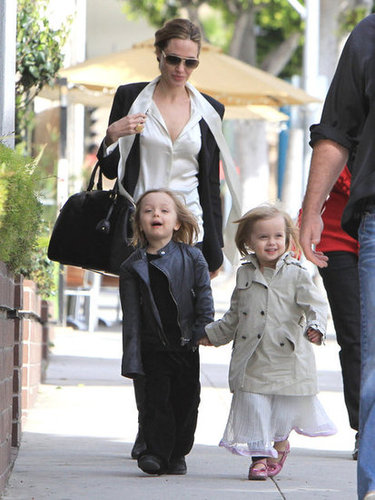 Angelina Jolie took her twins, Knox and Vivienne, shopping in Beverly Hills, CA, in February 2012.
Angelina Jolie took her twins, Knox and Vivienne, shopping in Beverly Hills, CA, in February 2012.