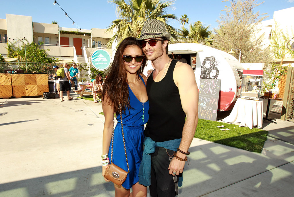 Nina Dobrev and Ian Somerhalder posed together at the Burton Snowboard BBQ at the Ace Hotel Saturday.
Nina Dobrev and Ian Somerhalder posed together at the Burton Snowboard BBQ at the Ace Hotel Saturday.