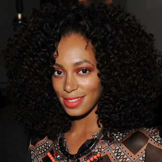 Solange Knowles's Tangerine Eye Shadow and Lipstick