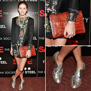 Olivia Palermo Wearing Zara Skirt and Top April 2012