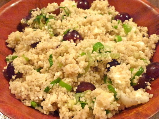 Cous Cous with Grapes, Feta & Spring Onion by Zesty Baking Cous Cous with Grapes, Feta & Spring Onion by Zesty Baking