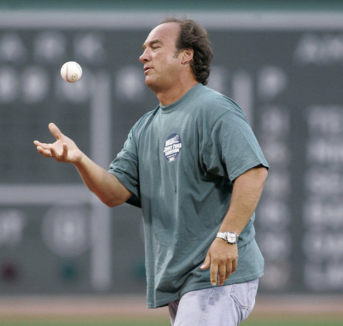 Jim Belushi threw out the first pitch before a game between the Red Sox and the Cleveland Indians in August 2006.
Jim Belushi threw out the first pitch before a game between the Red Sox and the Cleveland Indians in August 2006.