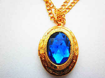 Handmade Sapphire Locket Necklace
