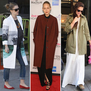 Drew Barrymore White Printed Coat