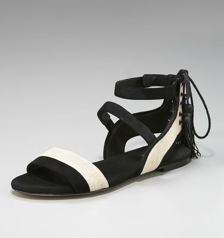 Aside from the chic black-and-white combo, we're kind of obsessed with the sexy laceup detail.
Rachel Zoe Gemme Suede and Linen Sandals ($225)
Aside from the chic black-and-white combo, we're kind of obsessed with the sexy laceup detail.
Rachel Zoe Gemme Suede and Linen Sandals ($225)