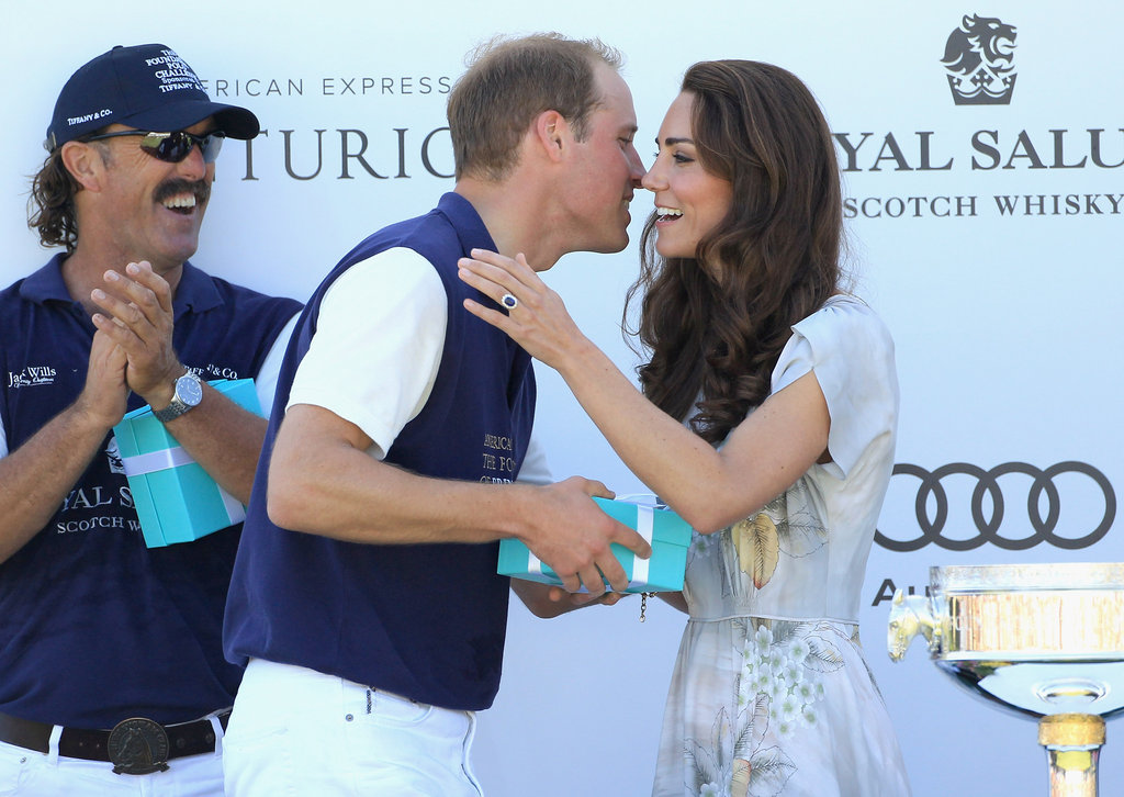 Kate Middleton congratulated Prince William following a July 2011 polo match in California.
Kate Middleton congratulated Prince William following a July 2011 polo match in California.