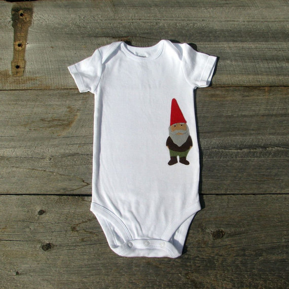 For a Baby Boy: The Wishing Elephant Gnome Onesie For a Baby Boy: The Wishing Elephant Gnome Onesie