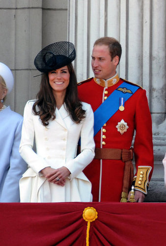Her tailored white jacket and striking black fascinator looked positively regal as they stood on the balcony of Buckingham Palace following the Trooping the Color ceremony in 2011.
Her tailored white jacket and striking black fascinator looked positively regal as they stood on the balcony of Buckingham Palace following the Trooping the Color ceremony in 2011.