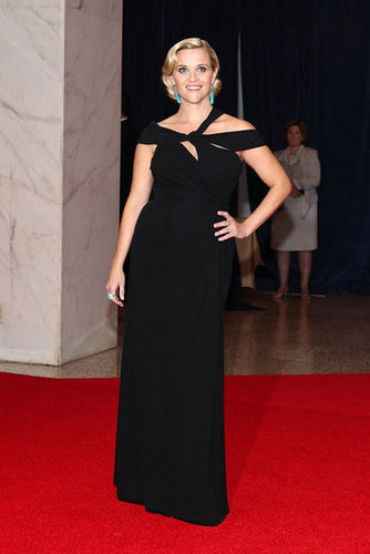 Reese Witherspoon showed off her growing baby bump at the White House Correspondant's Dinner.
Reese Witherspoon showed off her growing baby bump at the White House Correspondant's Dinner.