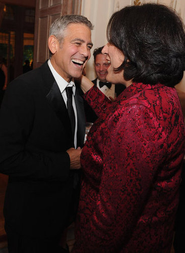 George Clooney had a laugh while hanging out at the White House Correspondant's Dinner.
George Clooney had a laugh while hanging out at the White House Correspondant's Dinner.