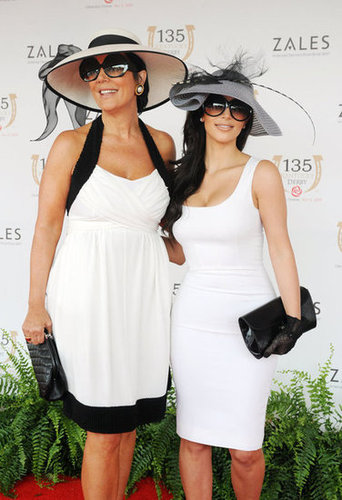Kim Kardashian and her mom Kris Jenner brought big hats to the Derby in 2009.
Kim Kardashian and her mom Kris Jenner brought big hats to the Derby in 2009.