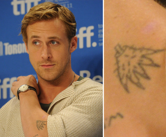Ryan Gosling told W magazine in 2010 of his various arm tattoos, "I like when [tattoos] look bad, but no one will do bad tattoos. So I did one myself. That's why it's bad. I'm waiting to get old — I think old guys with tattoos look good." 
