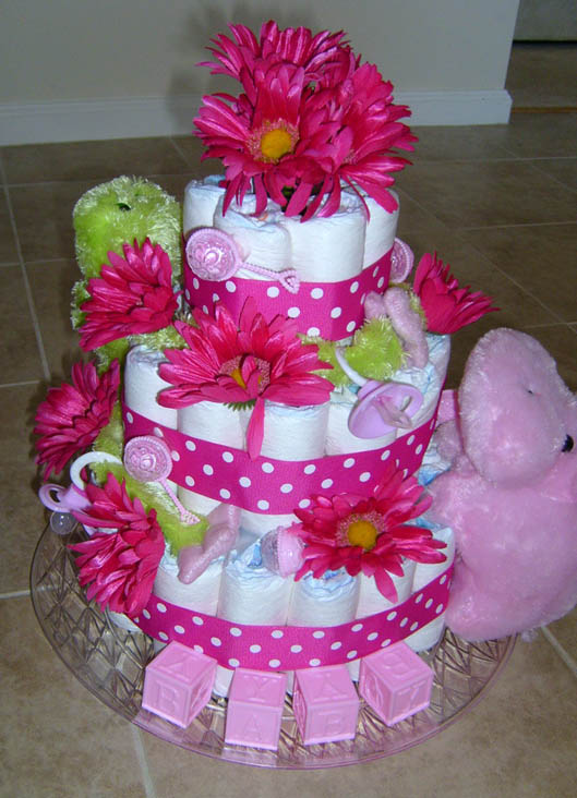 Happy Birthday Girl Diaper Cake Pink Happy Birthday Girl Diaper Cake Pink