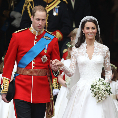 Celebs in Lace Wedding Gowns