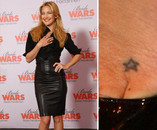 Kate Hudson has an outline of a tiny star on her left foot, near her big toe.
Kate Hudson has an outline of a tiny star on her left foot, near her big toe.