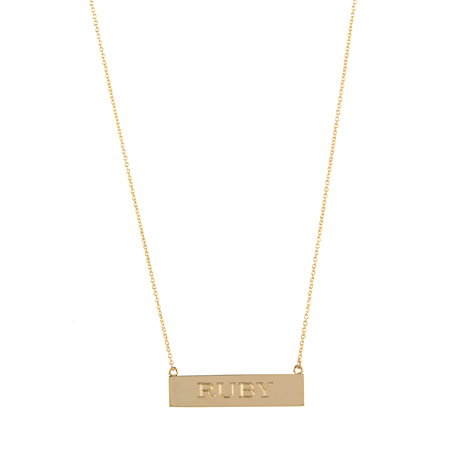 Jennifer Meyer Nameplate Necklace Jennifer Meyer Nameplate Necklace