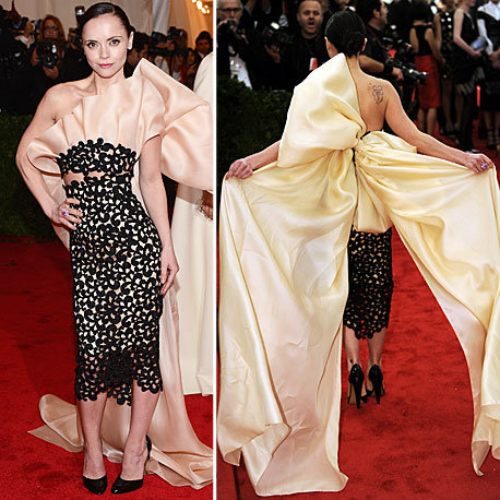 Pictures of Christini Ricci in Bow Backed Thakoon Gown on the Red Carpet at the 2012 Met Costume Institue Gala
