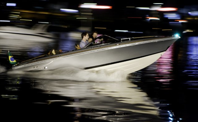 Robert Pattinson and Kristen Stewart filed into a speed boat to film a scene for 2011's Breaking Dawn Part 1.
Robert Pattinson and Kristen Stewart filed into a speed boat to film a scene for 2011's Breaking Dawn Part 1.