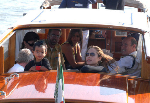 Angelina Jolie took a boat ride with Maddox during the 2004 Venice Film Festival.
Angelina Jolie took a boat ride with Maddox during the 2004 Venice Film Festival.