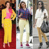 Kelly Brook, Alexandra Burke, Coco Rocha in Yellow Trousers