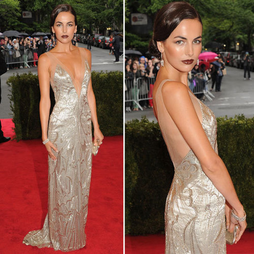 Pictures of Camilla Belle in Beaded Ralph Lauren Dress on the Red Carpet at the 2012 Met Costume Institue Gala