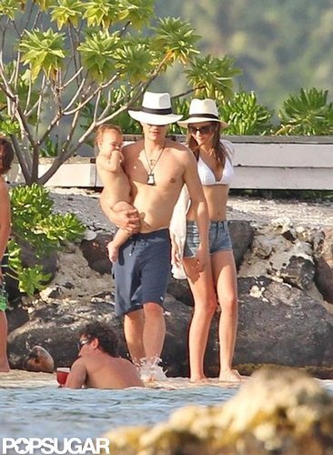 Miranda Kerr and Orlando Bloom took baby Flynn for a dip in Bora Bora.
Miranda Kerr and Orlando Bloom took baby Flynn for a dip in Bora Bora.
