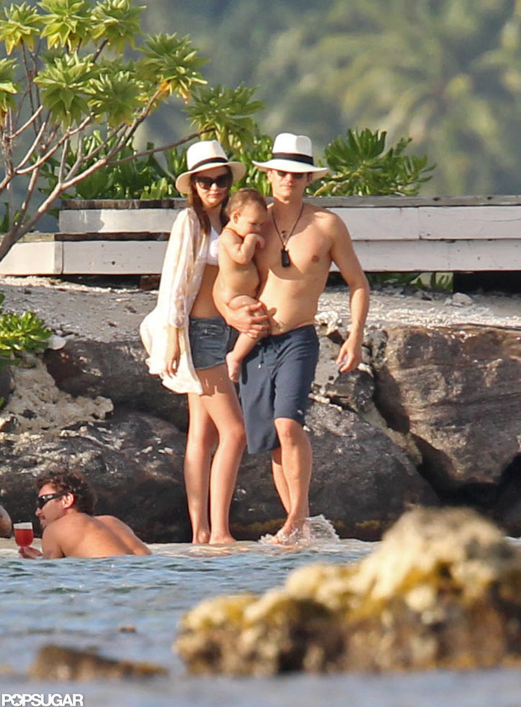 Miranda Kerr, Orlando Bloom, and baby Flynn spent time as a family relaxing in Bora Bora during a May 2012 vacation.
Miranda Kerr, Orlando Bloom, and baby Flynn spent time as a family relaxing in Bora Bora during a May 2012 vacation.