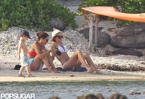Miranda Kerr lounged on the beach in Bora Bora.
Miranda Kerr lounged on the beach in Bora Bora.