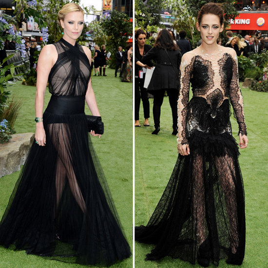 Kristen Stewart Sheer Black Gown at Snow White Premiere Kristen Stewart Sheer Black Gown at Snow White Premiere