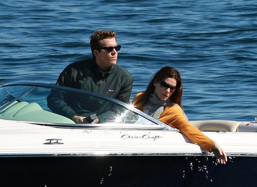 Ryan Reynolds and Sandra Bullock went cruising in a boat while filming scenes for The Proposal in Boston in 2008.
Ryan Reynolds and Sandra Bullock went cruising in a boat while filming scenes for The Proposal in Boston in 2008.