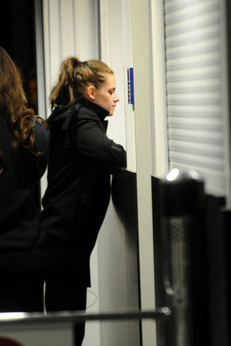 Kristen Stewart traveled with her Snow White and the Huntsman costar Charlize Theron.
Kristen Stewart traveled with her Snow White and the Huntsman costar Charlize Theron.