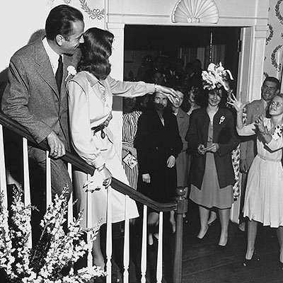 Lauren Bacall’s Bouquet Toss