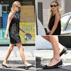 Kate Bosworth Black Dress and Ballet Flats