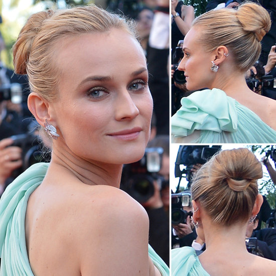 Yesterday in France Diane Kruger showed how to perfect the ultimate updo at