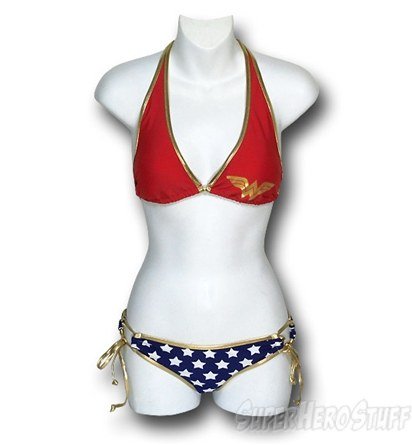 The stars are out in the Wonder Woman Halter Top Bikini Set ($43).
The stars are out in the Wonder Woman Halter Top Bikini Set ($43).