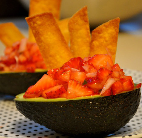 Avocado With Strawberry Salsa