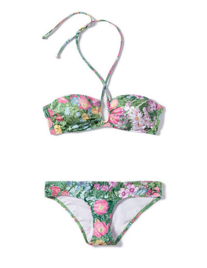 The bandeau-style bikini is perfect for the sunny season thanks to bright pastel blooms.
Zara Digital Floral Bikini Top ($20 and Matching Bottoms $20)
The bandeau-style bikini is perfect for the sunny season thanks to bright pastel blooms.
Zara Digital Floral Bikini Top ($20 and Matching Bottoms $20)