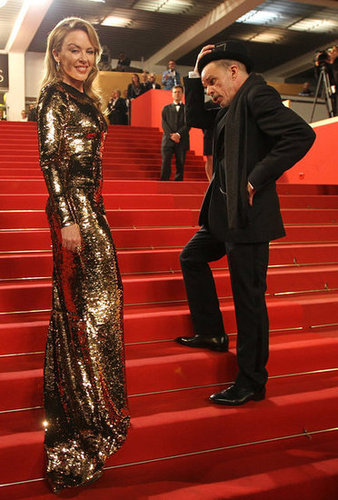 Kylie Minogue glowed on the red-carpet steps.
Kylie Minogue glowed on the red-carpet steps.