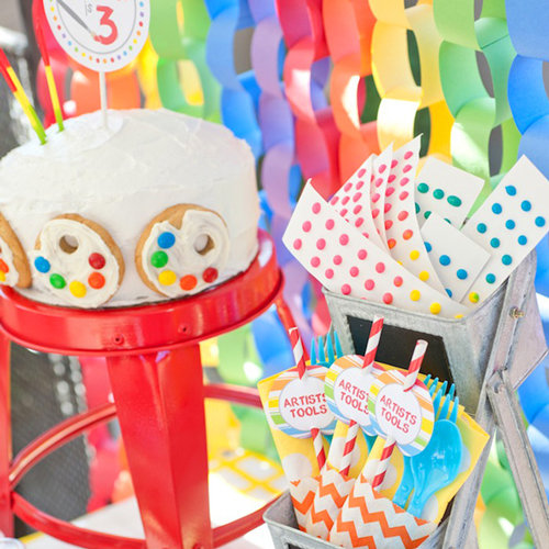Rainbow Paint Birthday Party