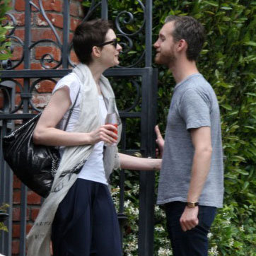 Anne Hathaway and Adam Shulman Leaving LAX Pictures