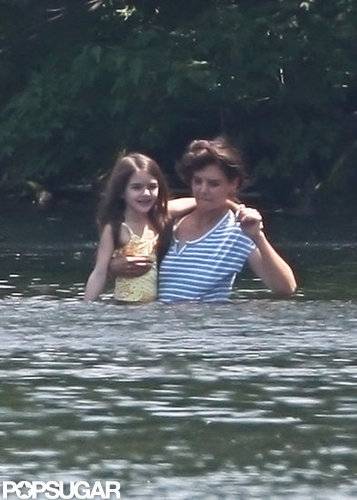 Katie Holmes and Suri Cruise took a dip in a pond in Kent, CT.
Katie Holmes and Suri Cruise took a dip in a pond in Kent, CT.