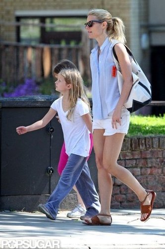 Gwyneth Paltrow held hands with Apple in London.
Gwyneth Paltrow held hands with Apple in London.