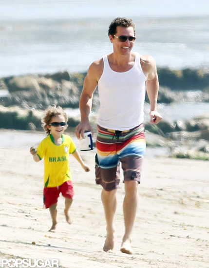 Matthew McConaughey and Levi ran on the beach in Malibu.
Matthew McConaughey and Levi ran on the beach in Malibu.