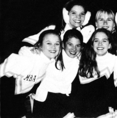 Reese Witherspoon on the left was a cheerleader in her high school days.
Reese Witherspoon on the left was a cheerleader in her high school days.