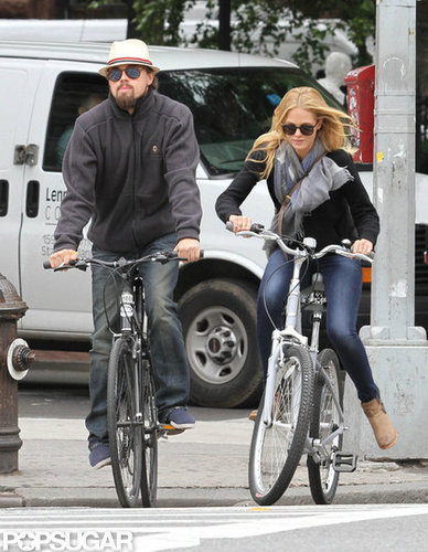 Leonardo DiCaprio and girlfriend Erin Heatherton went for a bike ride together in NYC.
Leonardo DiCaprio and girlfriend Erin Heatherton went for a bike ride together in NYC.