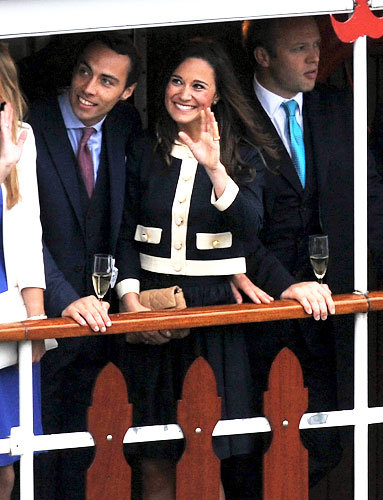 Pippa and James Middleton Wave Hello