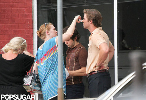 Liam Hemsworth got touched up on the set of Empire State.
Liam Hemsworth got touched up on the set of Empire State.