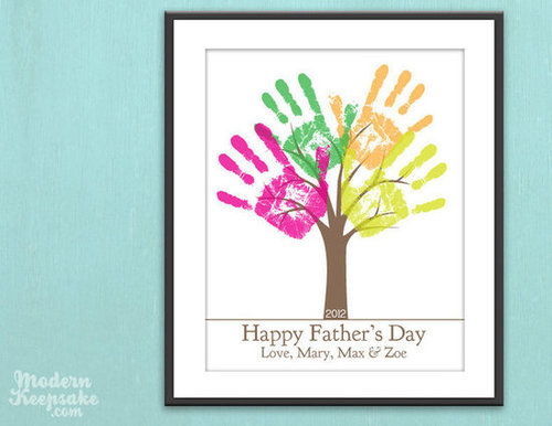 Personalized DIY Child's Handprint Tree Personalized DIY Child's Handprint Tree